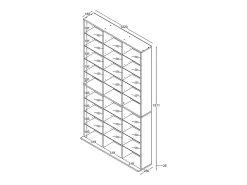 Móvel De Arrumação|VCM Madeira CD DVD Prateleira Estante Sala Divisor Decoração Prateleira Vidro Zilas XL (Branco) Multicor