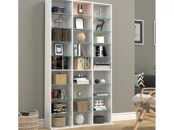 Móvel De Arrumação|VCM Madeira CD DVD Prateleira Estante Sala Divisor Decoração Prateleira Vidro Zilas XL (Branco) Multicor