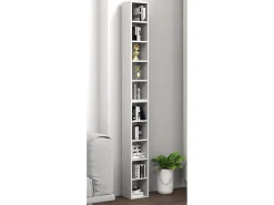 VCM Madeira CD DVD Stand Armazenamento Prateleira Estante Decoração Prateleira Megosa S (Branco)^ Móvel De Arrumação