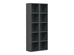 Móvel De Arrumação*VCM Madeira CD DVD Stand Estante de Armazenamento Prateleira Decoração Prateleira Megosa S (Antracite) Multicor