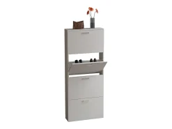 VCM Madeira Prateleira Kipper Sapato Sapato Sapato Sapato Tipper 4 Sulos L Branco