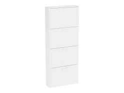 VCM Madeira Prateleira Kipper Sapato Sapato Sapato Sapato Tipper 4 Sulos L Branco