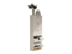 Outlet VCM Madeira Prateleira Kipper Sapato Prateleira Sapato Sapato Tipper 5 Flaps Halom XL (Branco) Multicor