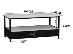 Mesa De Apoio*VCM Madeira Sofatic Mesa de Café Sala de Estar Mesa Mesa Lateral Prateleira Flonila (Carvalho Mel) Castanho