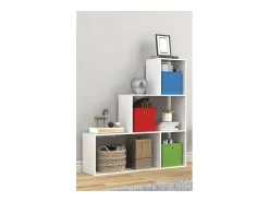 Hot VCM Madeira Stand Stair Shelf Stepped Shelf Stand Shelf Room Divider Bookshelf Dubila M (Branco) Multicor