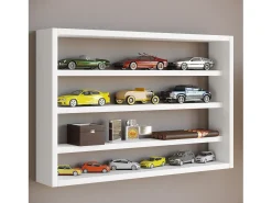 Vitrina*VCM prateleira pendurada | Dimensões aprox. A. 40 x L. 60 x P. 10 cm | Moderno e de poupança de espaço | Prateleira de parede - Osado M (Branco) Multicor