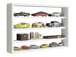 Vitrina*VCM prateleira pendurada | Dimensões aprox. A. 40 x L. 60 x P. 10 cm | Moderno e de poupança de espaço | Prateleira de parede - Osado M (Branco) Multicor