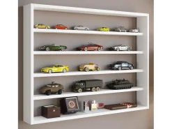 Vitrina*VCM prateleira pendurada | Dimensões aprox. A. 60 x L. 80 x P. 10 cm | Moderno e de poupança de espaço | Prateleira de parede - Osado L (Branco) Multicor