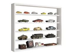 Vitrina*VCM prateleira pendurada | Dimensões aprox. A. 60 x L. 80 x P. 10 cm | Moderno e de poupança de espaço | Prateleira de parede - Osado L (Branco) Multicor