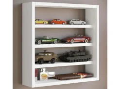 Hot VCM prateleira pendurada | Dimensões aprox. A. 40 x L. 40 x P. 10 cm | Moderno e de poupança de espaço | Prateleira de parede - Osado S (Branco) Multicor