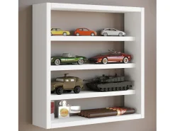 Hot VCM prateleira pendurada | Dimensões aprox. A. 40 x L. 40 x P. 10 cm | Moderno e de poupança de espaço | Prateleira de parede - Osado S (Branco) Multicor