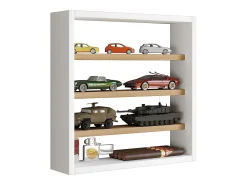 VCM prateleira pendurada | Dimensões aprox. A. 40 x L. 40 x P. 10 cm | Moderno e economizador de espaço | Prateleira de parede - Osado S (Branco / Carvalho Mel)^ Vitrina