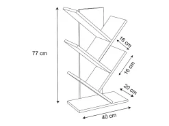 VCM Suporte de armazenamento de madeira Prateleira Estante Decoração Livros Stand Shelf Nulis L^ Prateleira