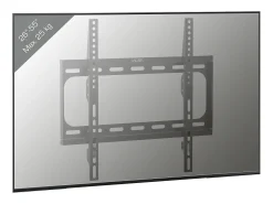 Outlet VCM Universal TV Wall Mount 26-55 polegadas até 25 kg | VESA até o máximo 400x400 | Suporte de TV com nível de água rígido | Fernseh Bracket FX400 Preto