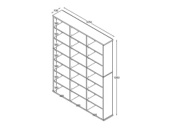 Móvel De Arrumação|VCM Wood CD DVD Prateleira Estante Media Shelf Room Divider Decoração Prateleira Megosa M (Beech) Multicor