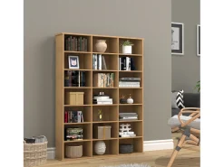 Móvel De Arrumação|VCM Wood CD DVD Prateleira Estante Media Shelf Room Divider Decoração Prateleira Megosa M (Beech) Multicor