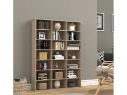New VCM Wood CD DVD Prateleira Estante Media Shelf Room Divider Decoração Prateleira Megosa M (Sonoma Oak) Multicor