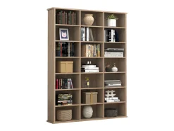 New VCM Wood CD DVD Prateleira Estante Media Shelf Room Divider Decoração Prateleira Megosa M (Sonoma Oak) Multicor