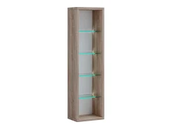 Discount VCM Wood CD DVD Shelf | Estante | Armazenamento | Dimensões A. 77 x L. 21 x P. 14 cm | Stand Shelf - Rasato L (Sonoma Oak) Natural claro