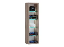 Discount VCM Wood CD DVD Shelf | Estante | Armazenamento | Dimensões A. 77 x L. 21 x P. 14 cm | Stand Shelf - Rasato L (Sonoma Oak) Natural claro