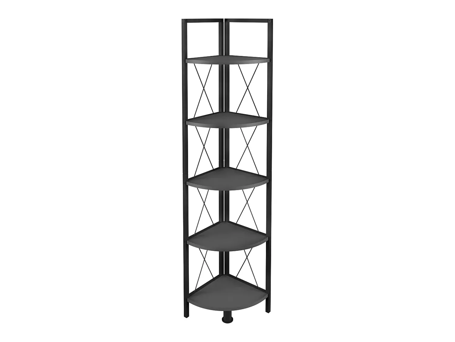 Clearance VCM Wood Metal Corner Shelf Storage Stand Shelf Bookshelf Decoração Livros Stand Shelf Insasi 5 (Anthracite) Multicor