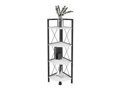 Sale VCM Wood Metal Corner Shelf Storage Stand Prateleira Estante Decoração Livros Stand Shelf Insasi 4 (Branco) Multicor