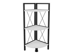 Prateleira*VCM Wood Metal Corner Shelf Storage Stand Prateleira Estante Decoração Livros Stand Shelf Insasi 2 (Branco) Multicor
