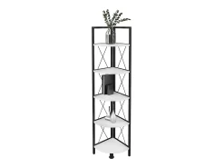 Prateleira|VCM Wood Metal Corner Shelf Storage Stand Prateleira Estante Decoração Livros Stand Shelf Insasi 5 (Branco) Multicor