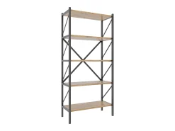 Prateleira*VCM Wood Metal Storage Stand Shelf Bookshelf Decoração Livros Stand Shelf Insasi 5 (Honey Oak) Multicor