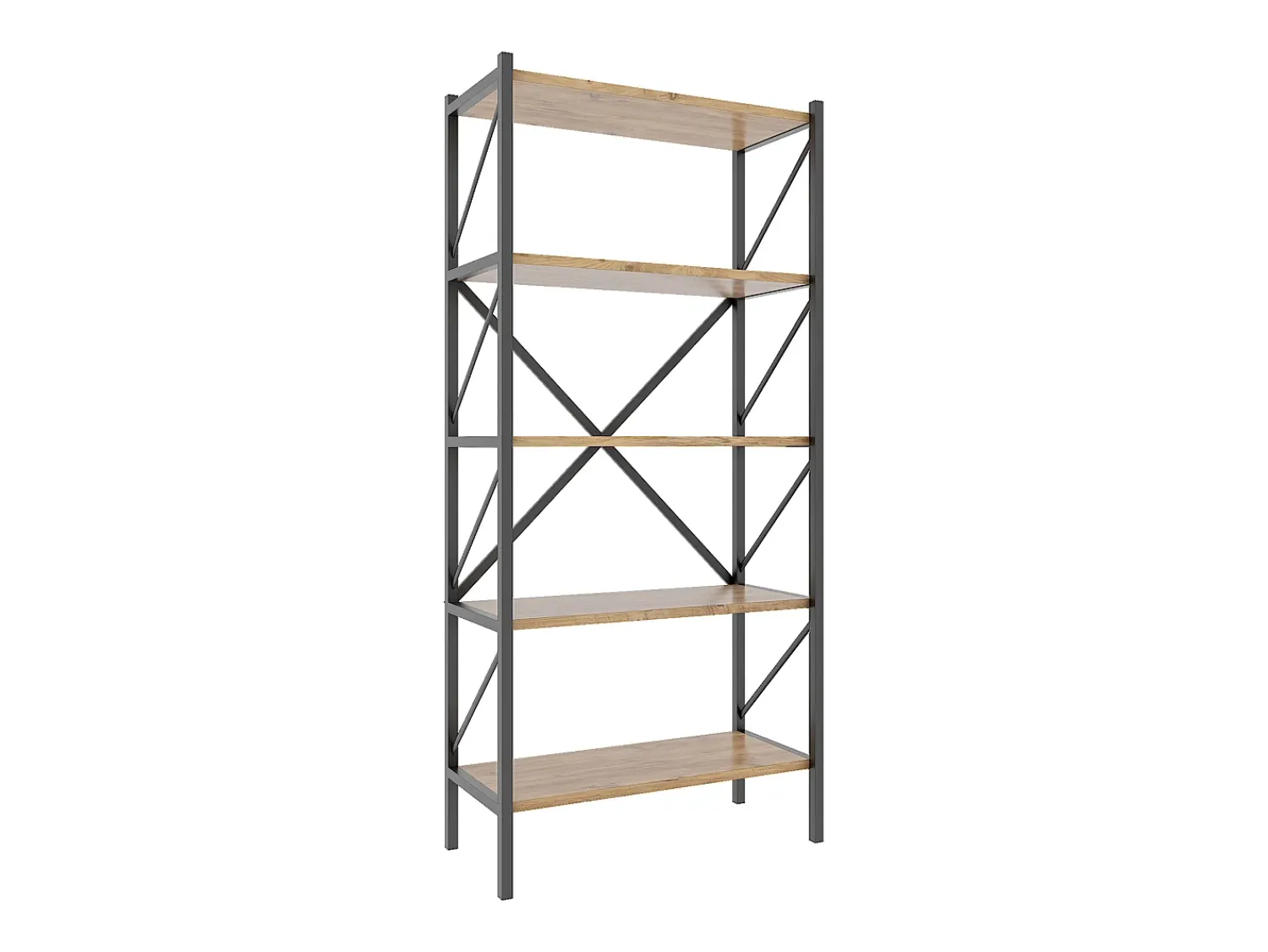Prateleira*VCM Wood Metal Storage Stand Shelf Bookshelf Decoração Livros Stand Shelf Insasi 5 (Honey Oak) Multicor