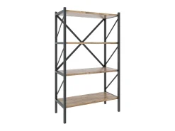 Online VCM Wood Metal Storage Stand Shelf Bookshelf Decoração Livros Stand Shelf Insasi 4 (Honey Oak) Multicor