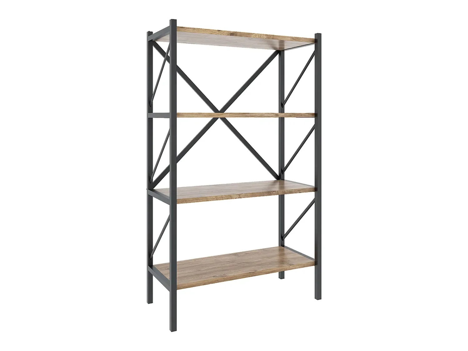 Online VCM Wood Metal Storage Stand Shelf Bookshelf Decoração Livros Stand Shelf Insasi 4 (Honey Oak) Multicor