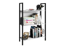 VCM Wood Metal Storage Stand Prateleira Estante Decoração Livros Stand Shelf Flakos 3 (Branco)^ Prateleira