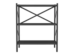 Biblioteca*VCM Wood Metal Storage Stand Shelf Bookshelf Decoração Livros Stand Shelf Insasi 2 (Antracite) Preto