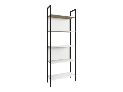 VCM Wood Metal Storage Stand Prateleira Estante Decoração Livros Stand Shelf Flakos 5 (Branco)^ Prateleira