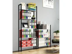 VCM Wood Metal Storage Stand Prateleira Estante Decoração Livros Stand Shelf Flakos 5 (Branco)^ Prateleira