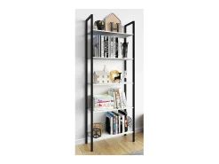 VCM Wood Metal Storage Stand Prateleira Estante Decoração Livros Stand Shelf Flakos 5 (Branco)^ Prateleira