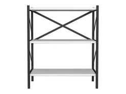 VCM Wood Metal Storage Stand Prateleira Estante Decoração Livros Stand Shelf Insasi 2 (Branco)^ Biblioteca