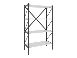 Biblioteca*VCM Wood Metal Storage Stand Prateleira Estante Decoração Livros Stand Shelf Insasi 4 (Branco) Multicor