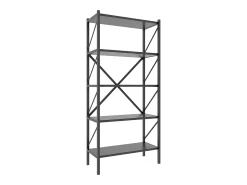 Prateleira*VCM Wood Metal Storage Stand Shelf Bookshelf Decoração Livros Stand Shelf Insasi 5 (Anthracite) Multicor