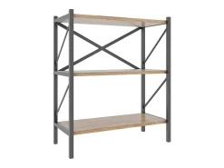 Biblioteca|VCM Wood Metal Storage Stand Shelf Bookshelf Decoração Livros Stand Shelf Insasi 2 (carvalho de mel) Multicor