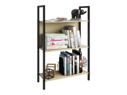 Prateleira|VCM Wood Metal Storage Stand Prateleira Estante Decoração Livros Stand Shelf Flakos 3 (Honey Oak) Multicor
