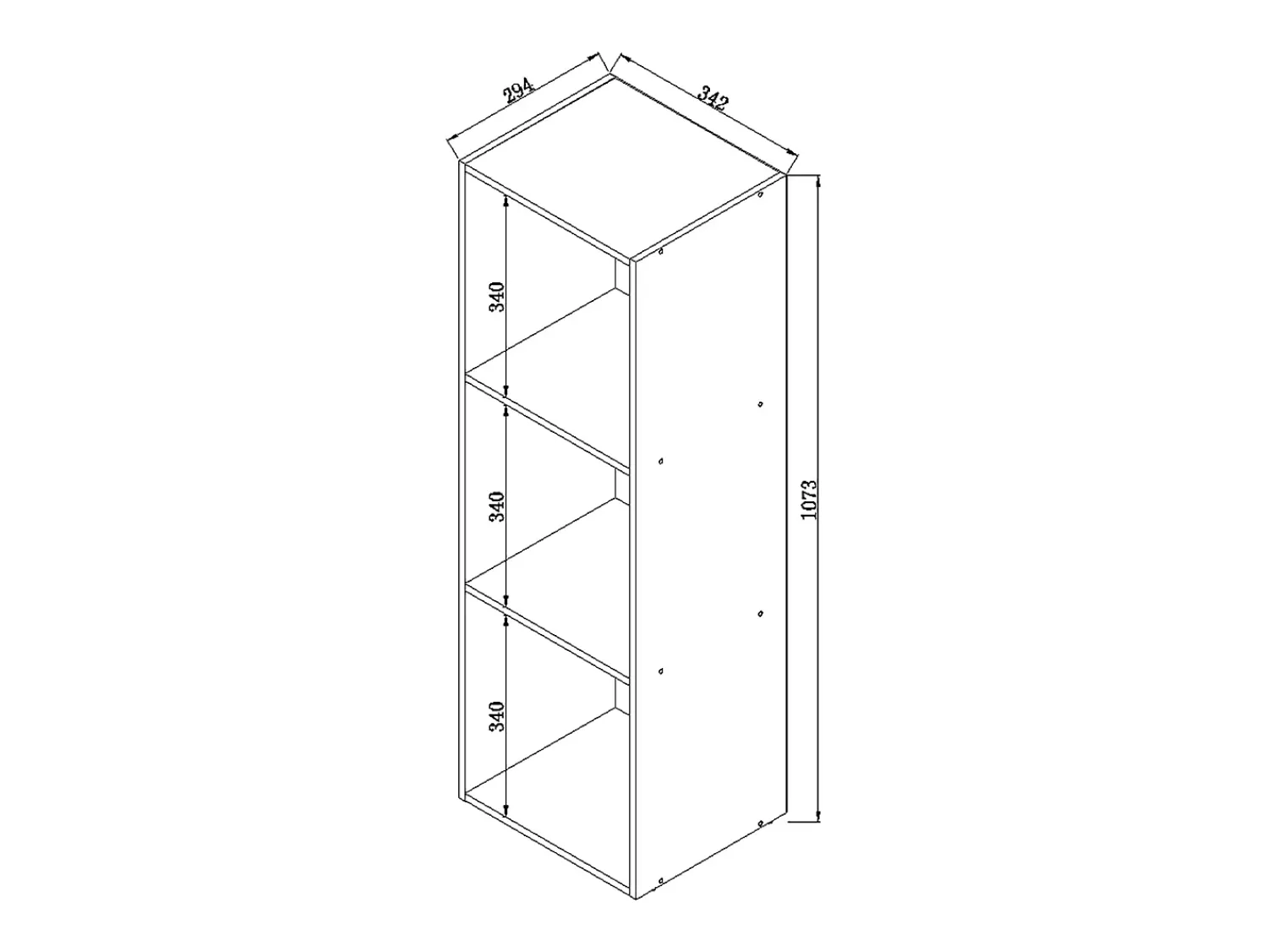 VCM Wood Records Shelf | Stand Shelf com 3 compartimentos para 100 Registros | Dimensões: A. 107 x L. 34 x P. 30 cm - Platto (Beech)^ Móvel De Arrumação