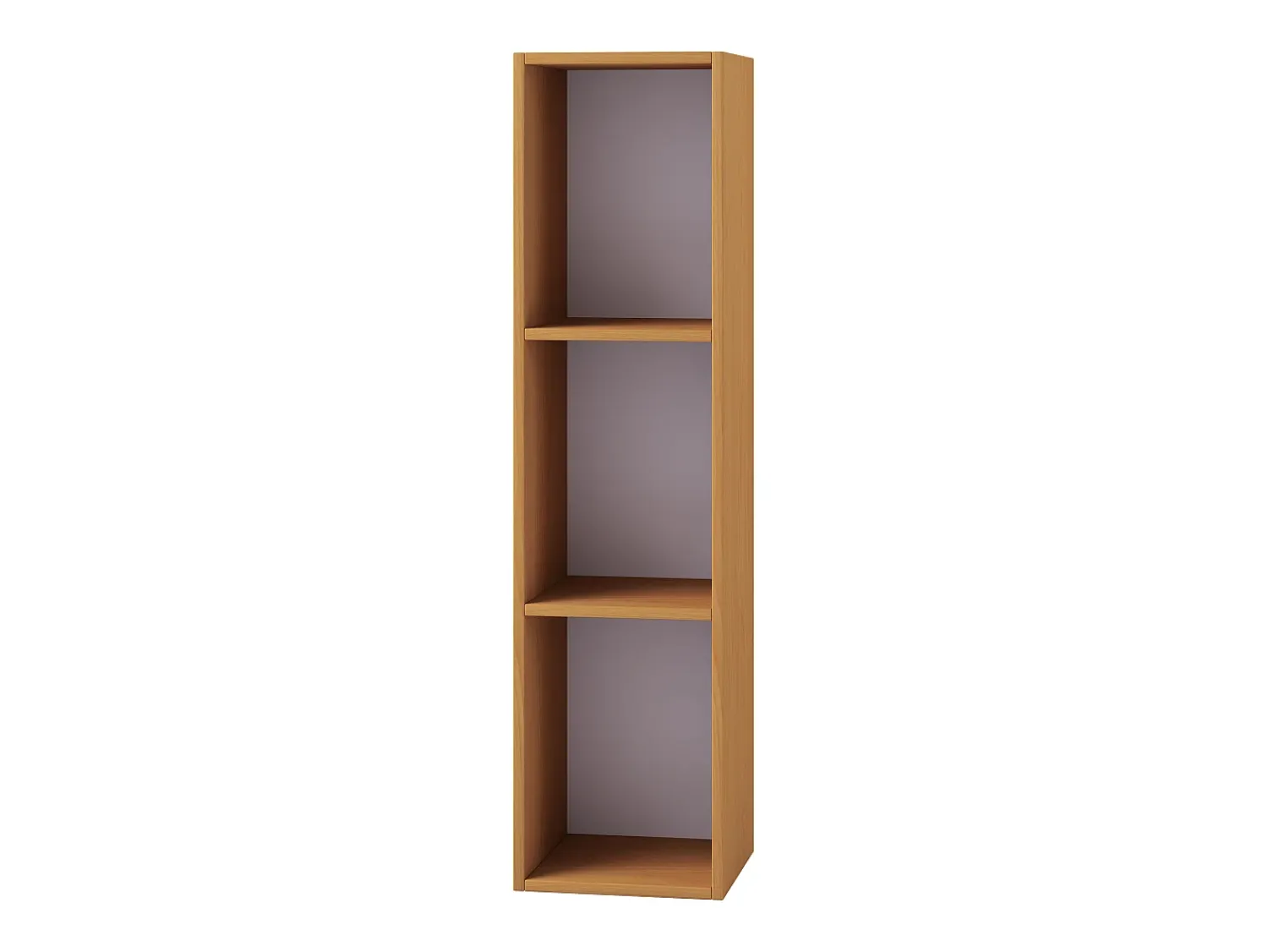 VCM Wood Records Shelf | Stand Shelf com 3 compartimentos para 100 Registros | Dimensões: A. 107 x L. 34 x P. 30 cm - Platto (Beech)^ Móvel De Arrumação