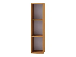 VCM Wood Records Shelf | Stand Shelf com 3 compartimentos para 100 Registros | Dimensões: A. 107 x L. 34 x P. 30 cm - Platto (Beech)^ Móvel De Arrumação
