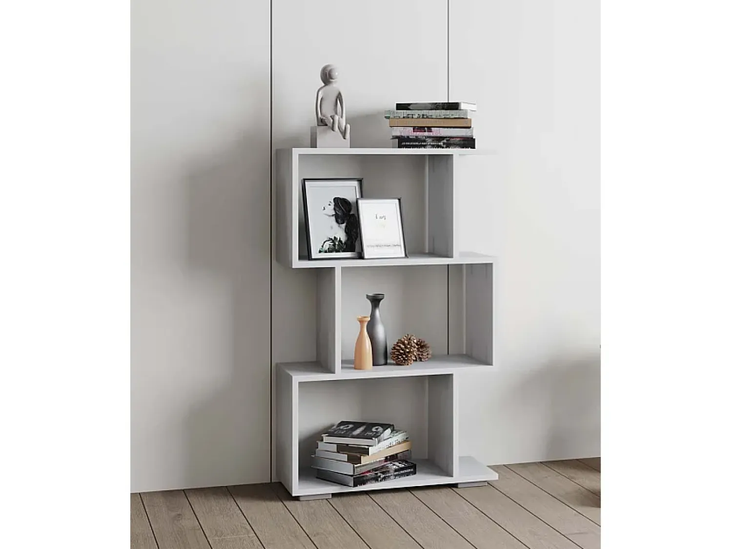 Prateleira*VCM Wood Room Divider Stand Shelf Bookshelf Decoração Livros Stand Shelf Palusa M (Branco) Multicor