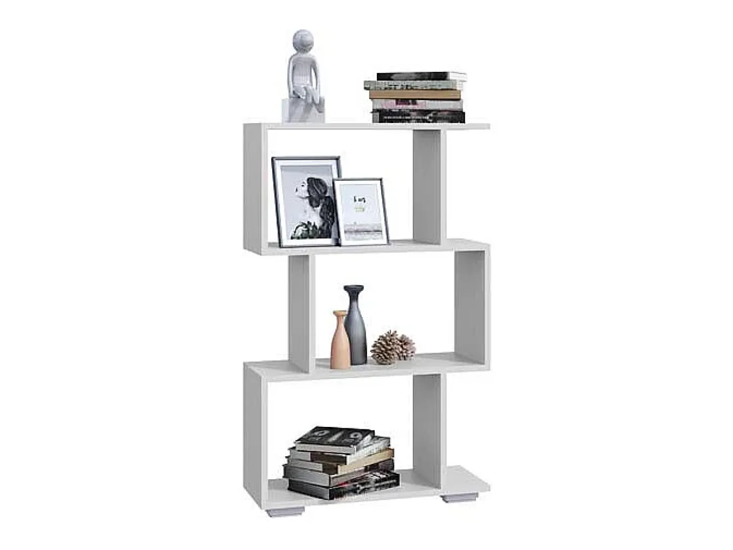 Prateleira*VCM Wood Room Divider Stand Shelf Bookshelf Decoração Livros Stand Shelf Palusa M (Branco) Multicor