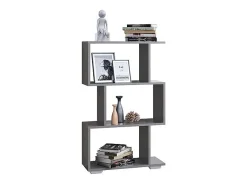 VCM Wood Room Divider Stand Shelf Bookshelf Decoração Livros Stand Shelf Palusa M (Anthracite)^ Prateleira