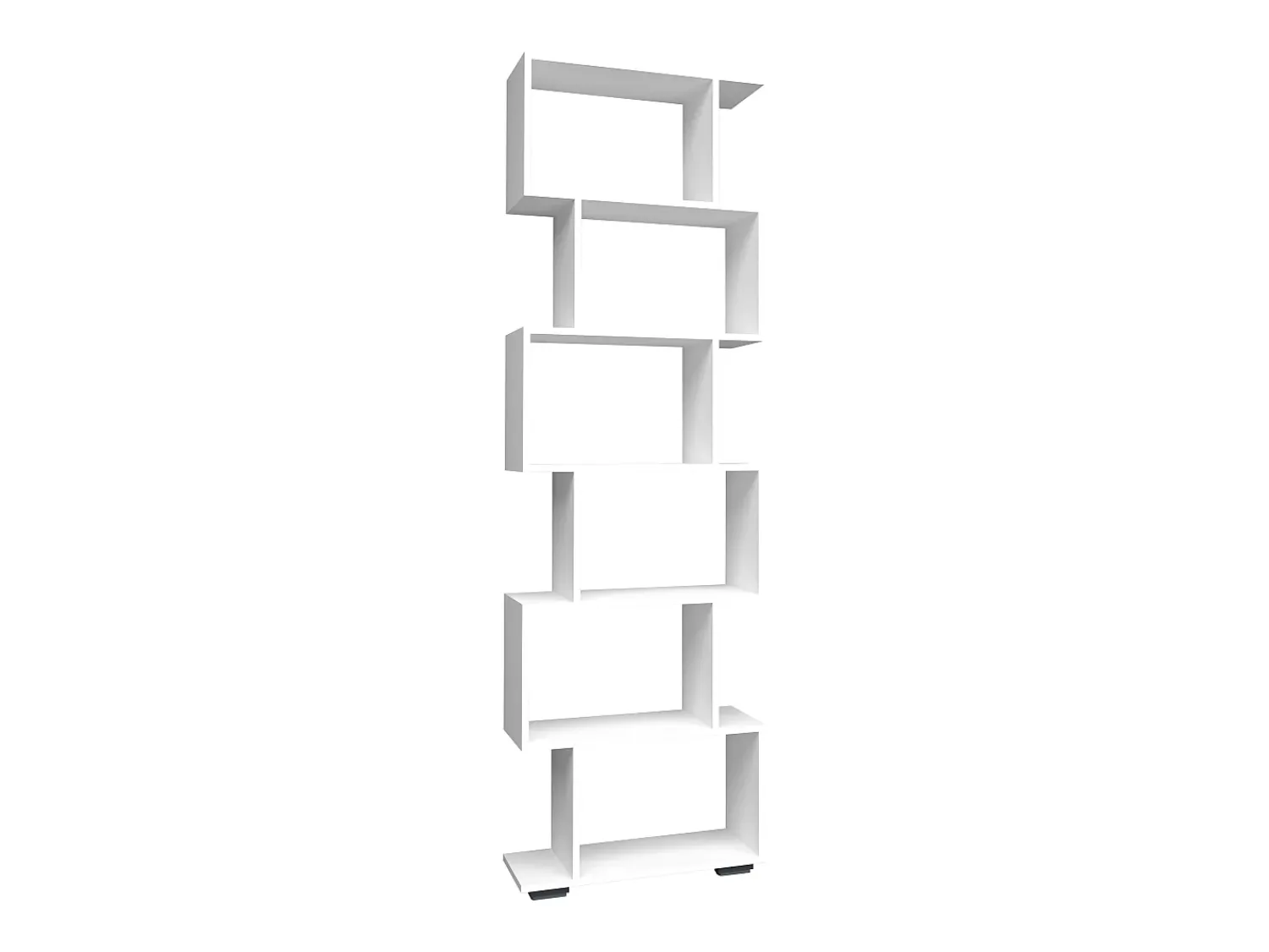 Prateleira|VCM Wood Room Divider Stand Shelf Bookshelf Decoração Livros 6 compartimentos Stand Shelf Palusa L (Branco) Multicor
