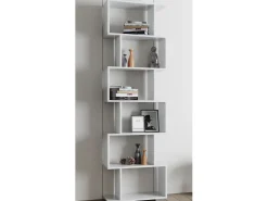 Prateleira|VCM Wood Room Divider Stand Shelf Bookshelf Decoração Livros 6 compartimentos Stand Shelf Palusa L (Branco) Multicor